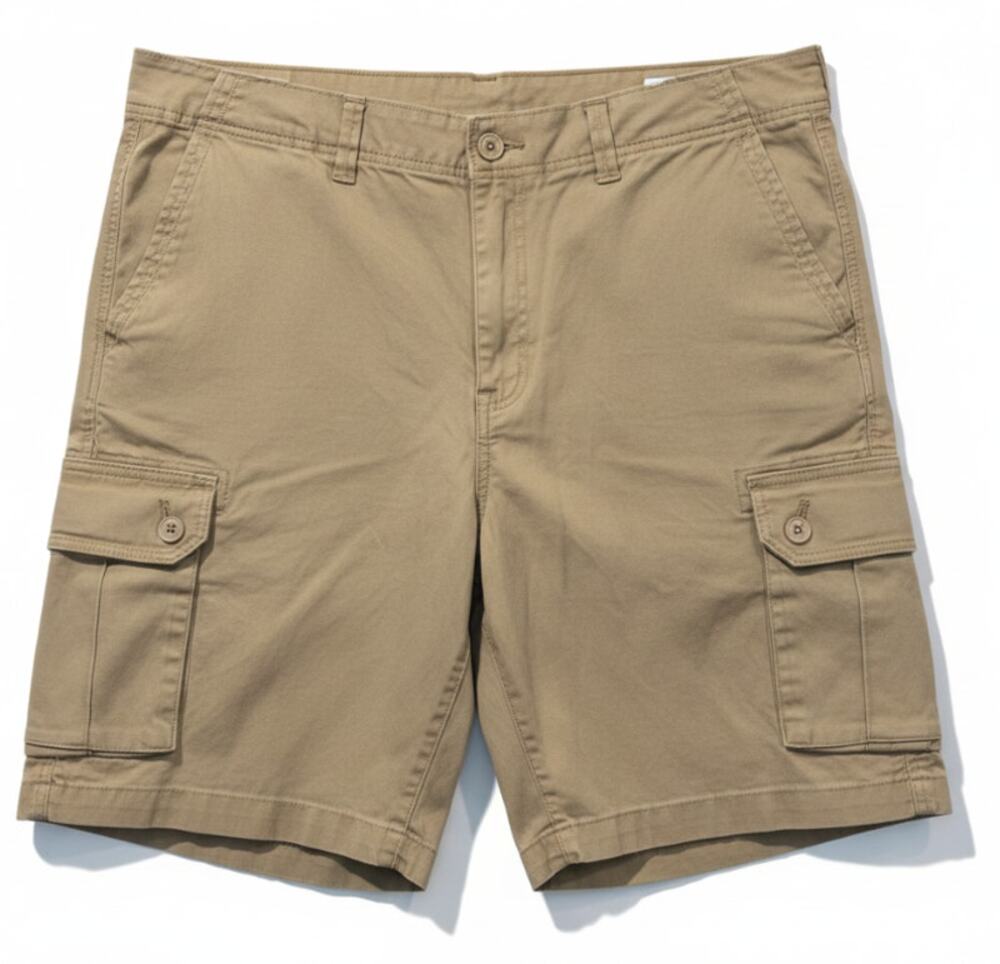 Sonoma Cargo Shorts Men 48 Everyday Cotton Blend Inseam 9” Khaki NEW